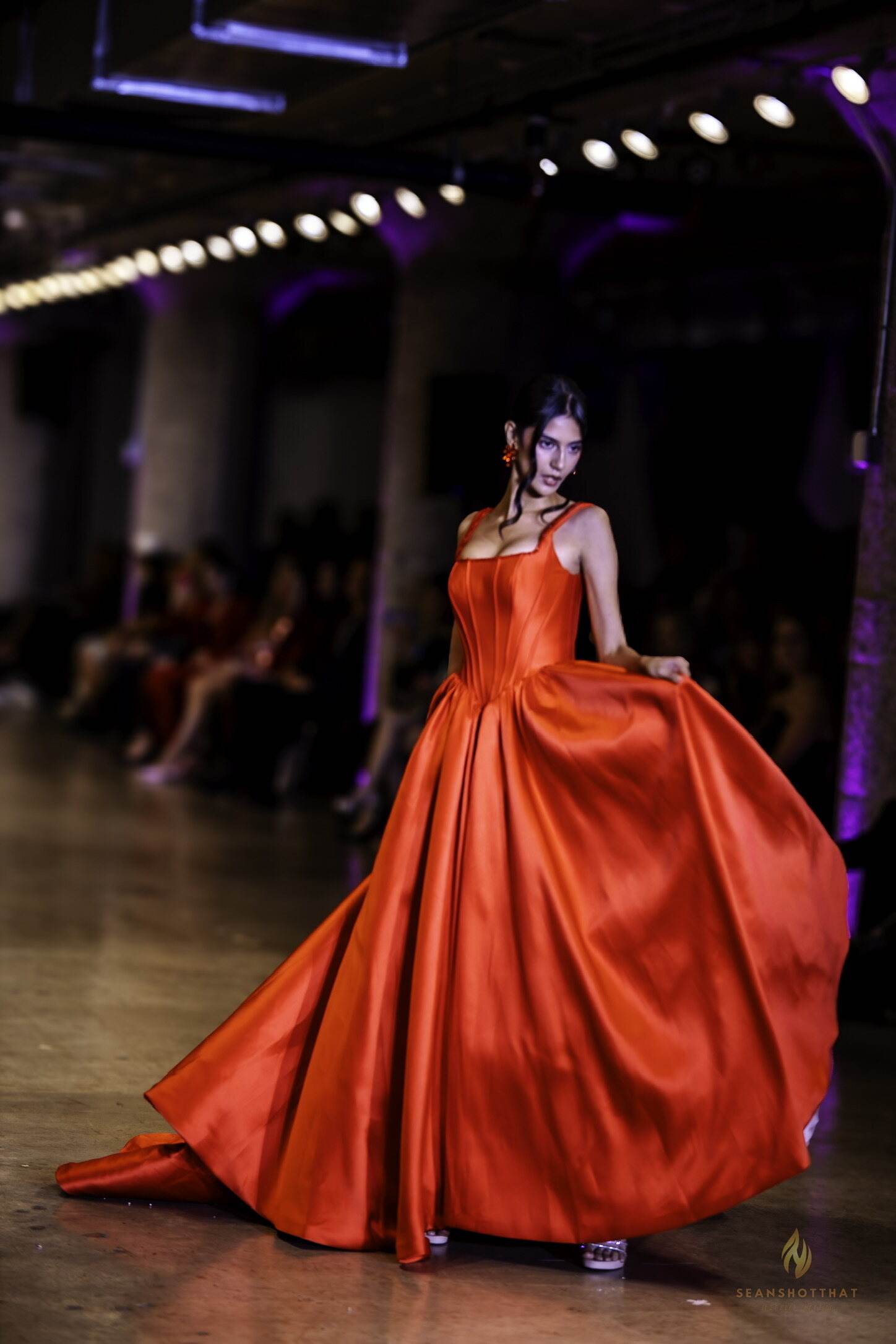 Red gown sweep from LA Fashion Week / Art Hearts Fashion