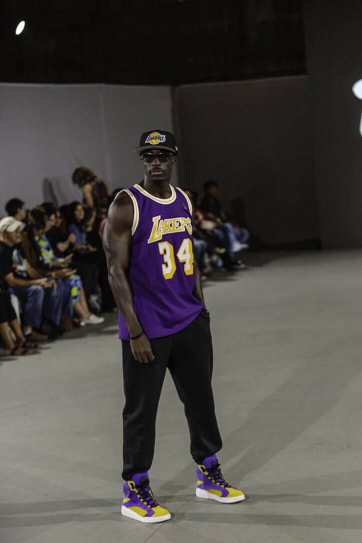 Purple jersey streetwear from LA Fashion Week / The Bureau