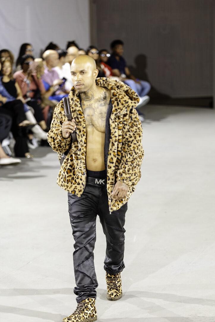Leopard fur coat — menswear from LA Fashion Week / The Bureau