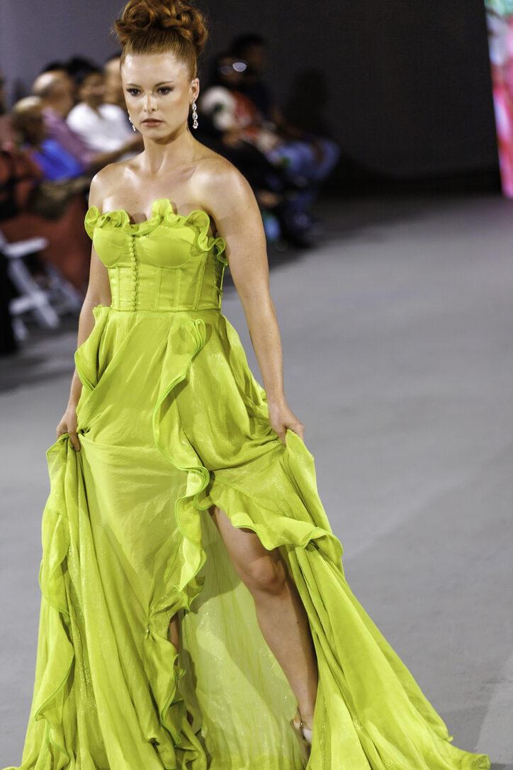 Purple drape walk from LA Fashion Week / The Bureau