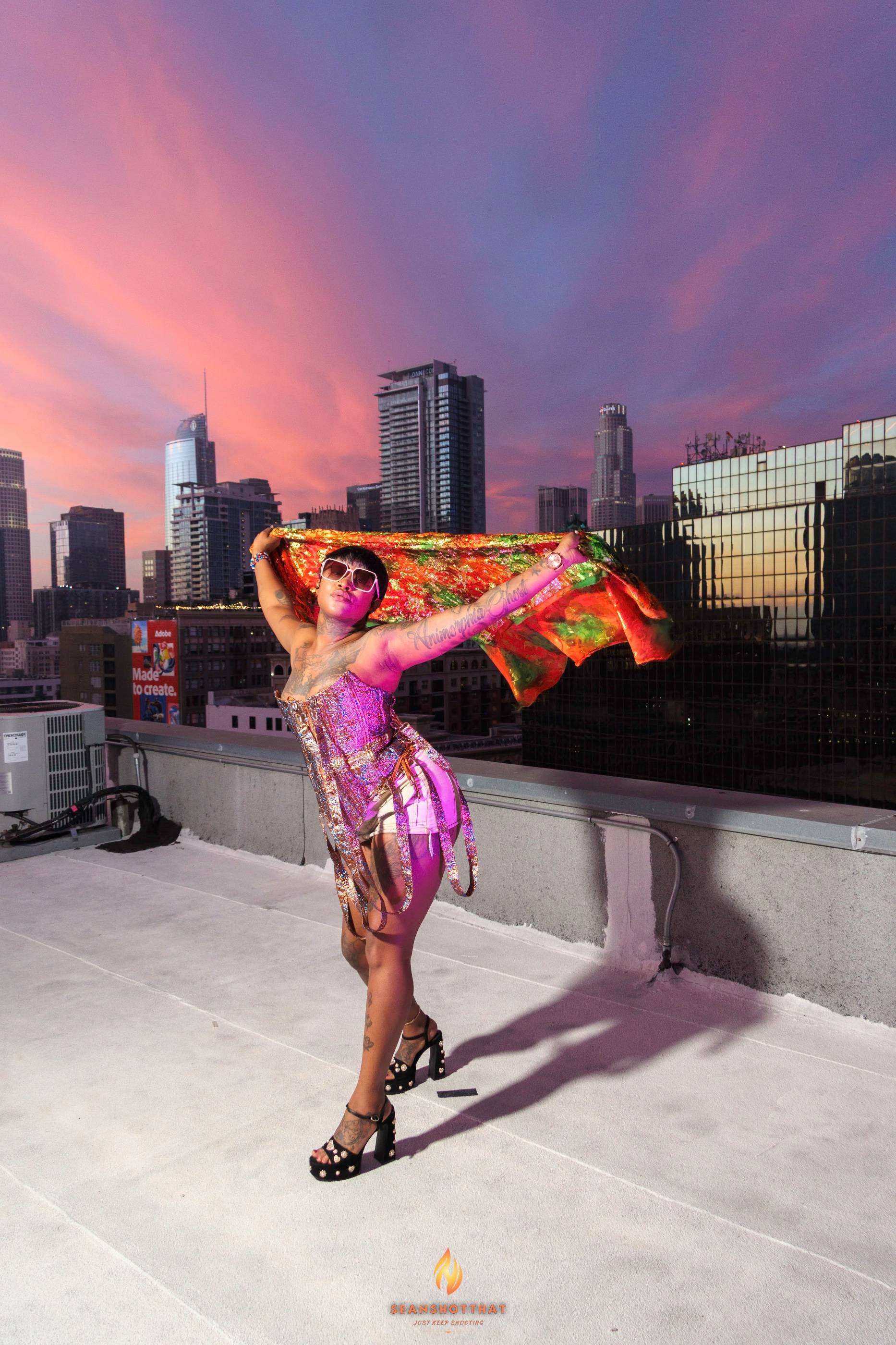 Rooftop model portrait photographed by SeanShotThat.