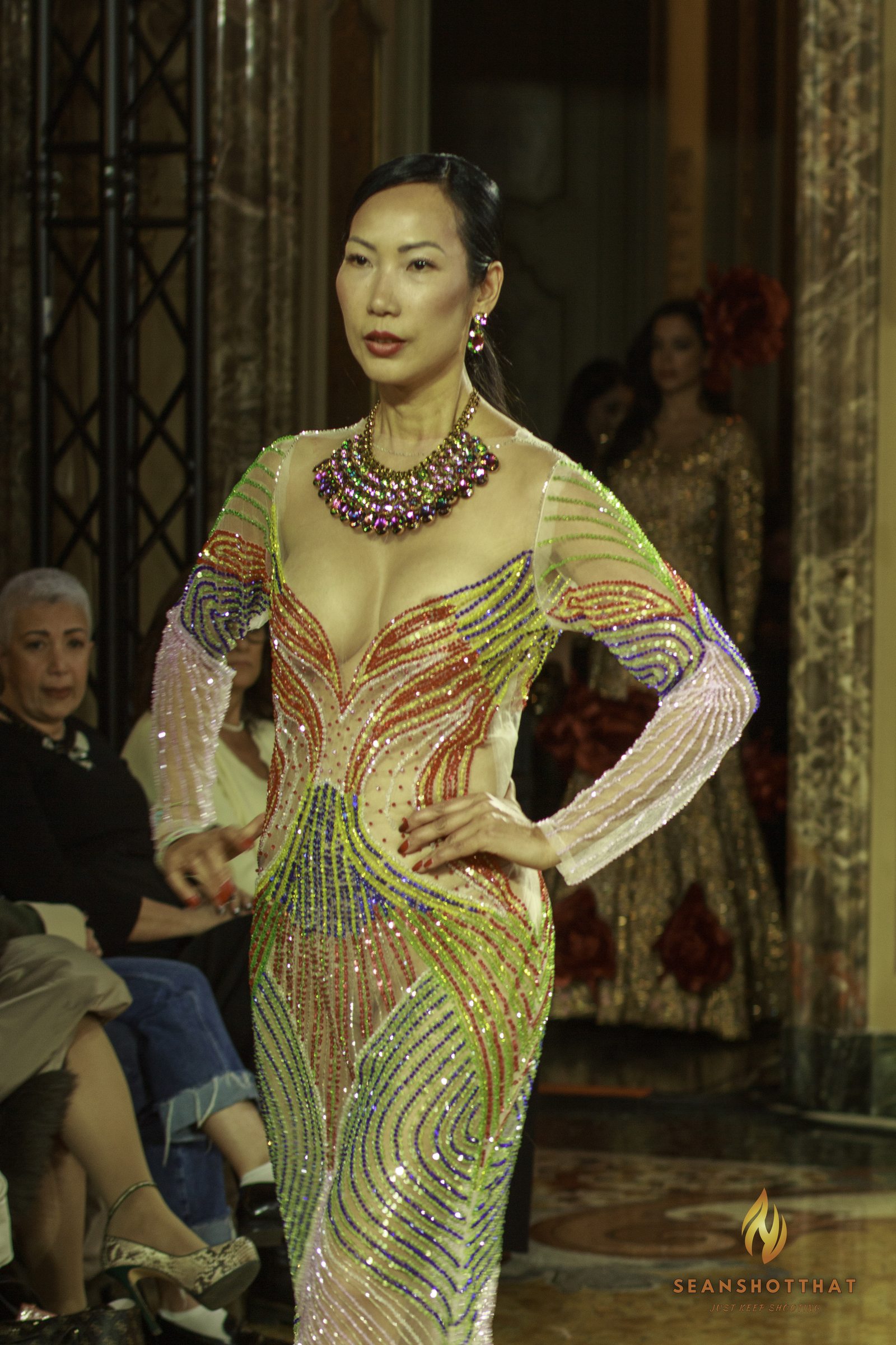 Beaded Evening Line at Milan Fashion Week