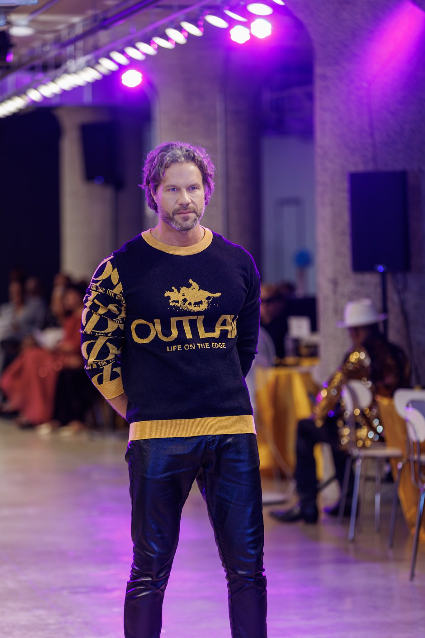 Runway moment on the catwalk