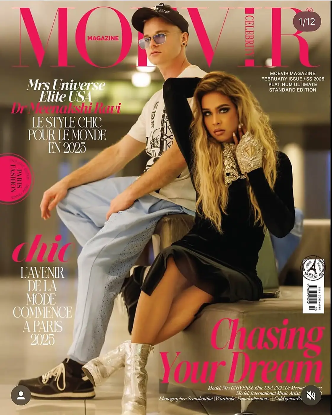 MOEVIR Magazine February 2025 cover with SeanShotThat photographer credit