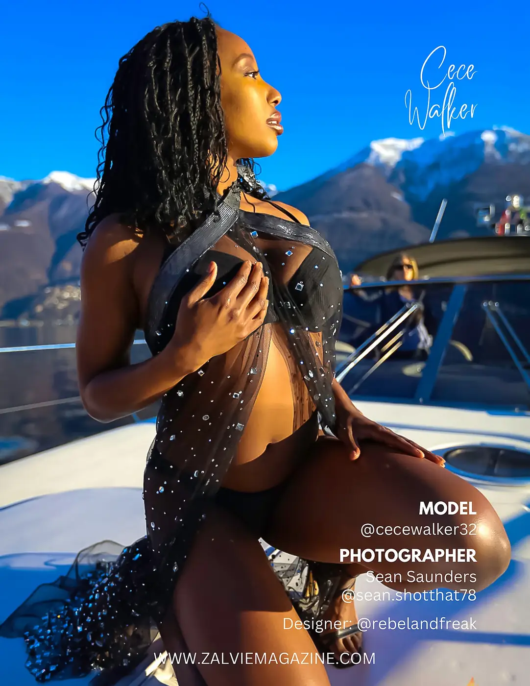 ZALVIE Magazine published page listing Sean Saunders as photographer